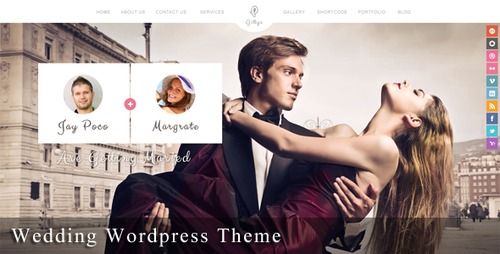 Product picture Gittys - Responsive Wedding Wordpress Theme